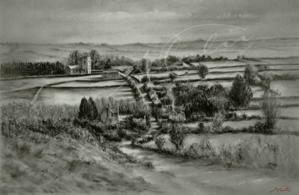 Charcoal Drawing Boyle Co. Roscommon